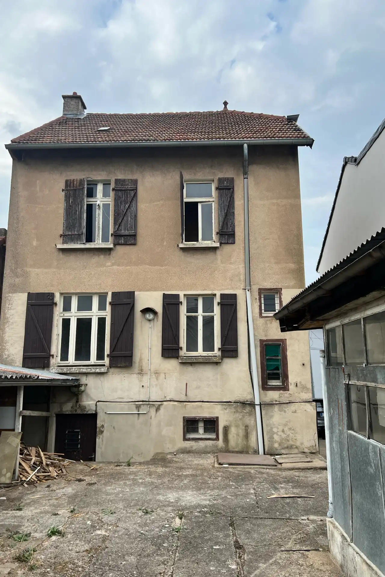 Extension façade arrière avant travaux