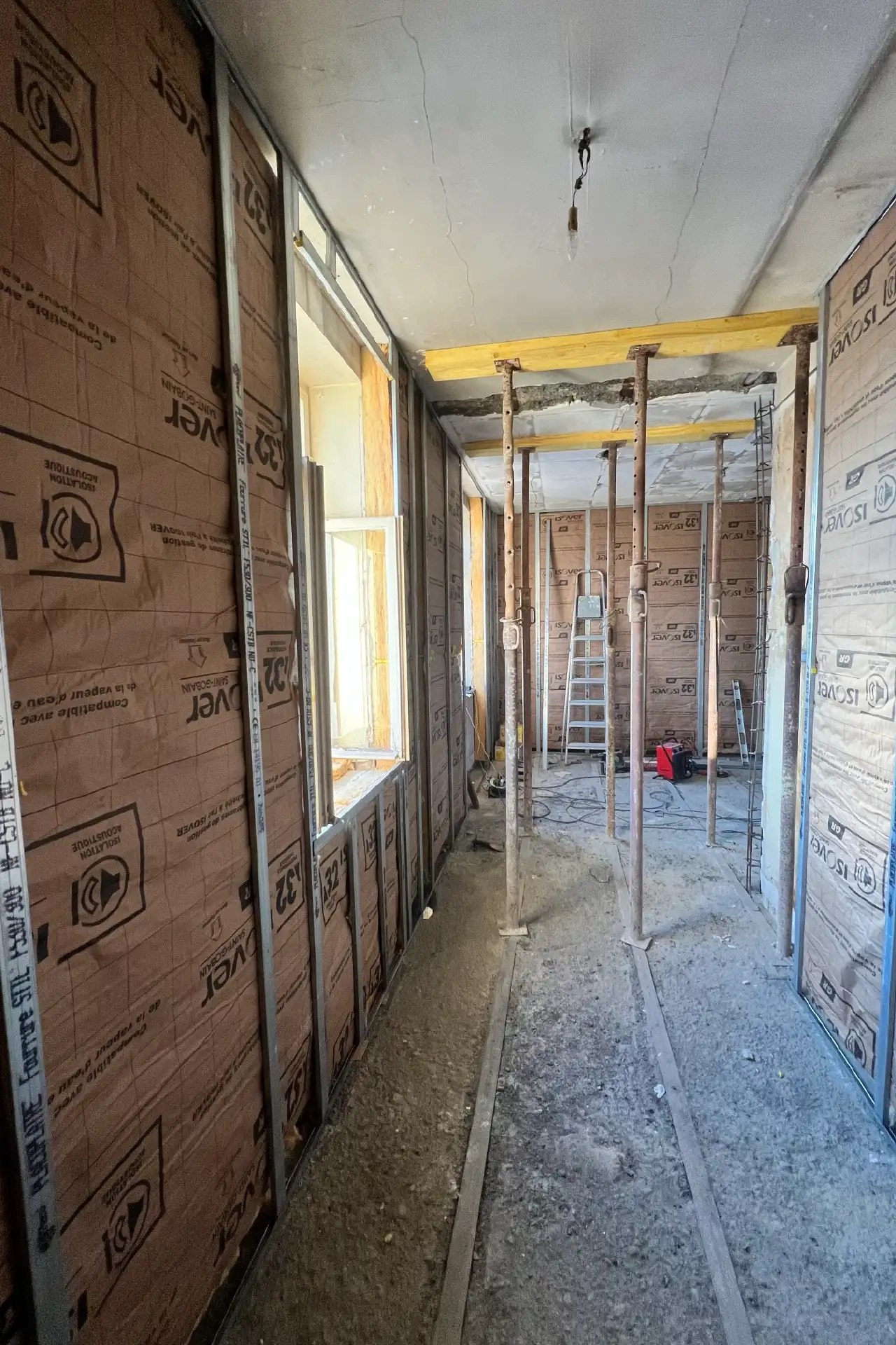 Rénovation appartement - isolation laine de verre